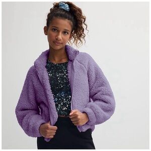 Tek Gear purple fey 10/12 kids Sherpa Jacket brand new with tags attached